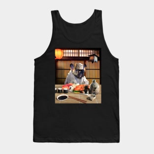 French Bulldog Sushi Chef Tank Top